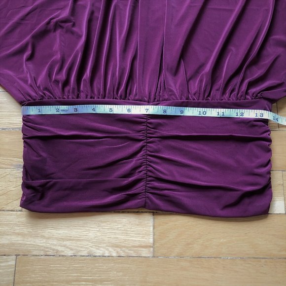 Fabulous Draped Plum Red Dolman Top NEW WITH TAGS Size XXS - Picture 14 of 16